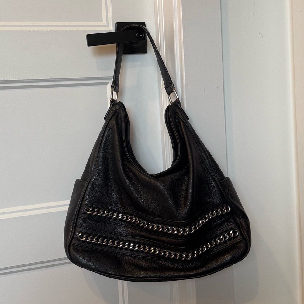 Calvin Klein leather hobo Bag with chain detail